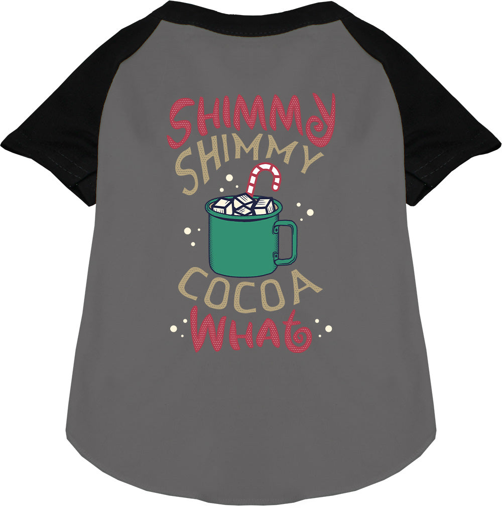 Black sleeve Shimmy Shimmy Cocoa What pet raglan shirt