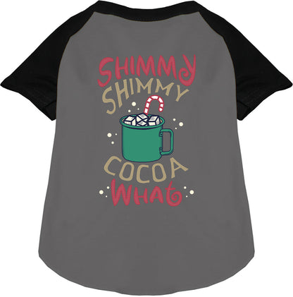 Black sleeve Shimmy Shimmy Cocoa What pet raglan shirt