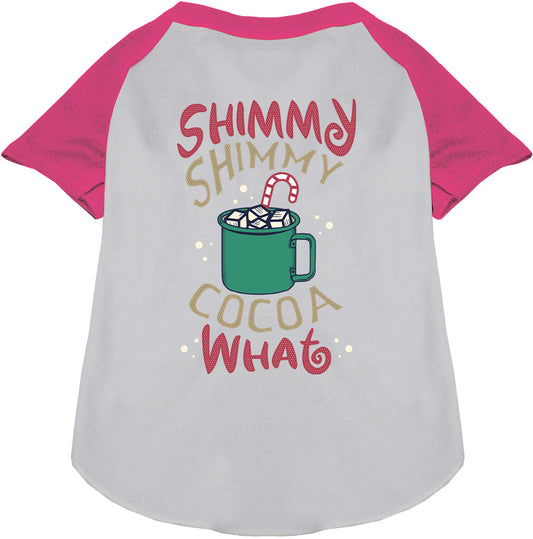 Pink sleeve Shimmy Shimmy Cocoa What pet raglan shirt