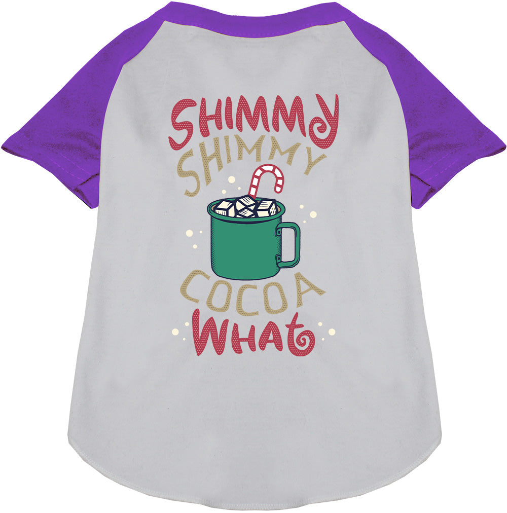 Purple sleeve Shimmy Shimmy Cocoa What pet raglan shirt