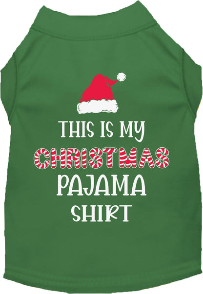 Green Christmas Pajama Shirt for pets