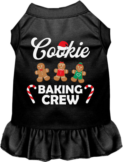 Black Cookie Baking Crew pet dress with gingerbread design