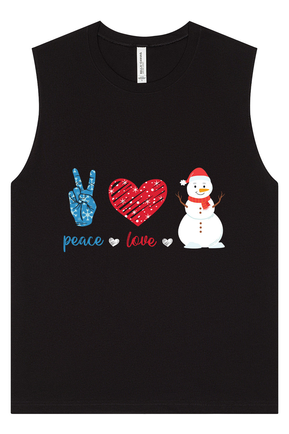 Peace Love and Snow Muscle Tank
