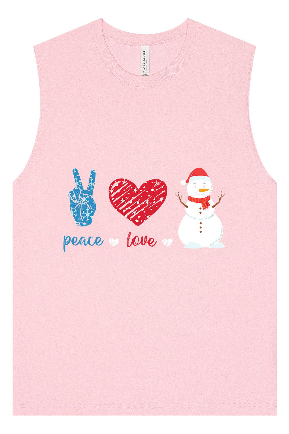 Peace Love and Snow Muscle Tank