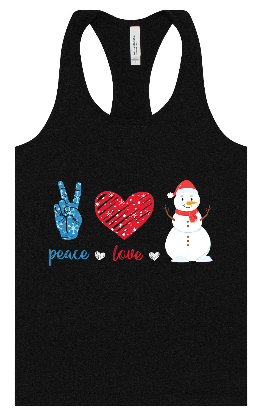 Peace Love and Snow Women's Racerback Tank