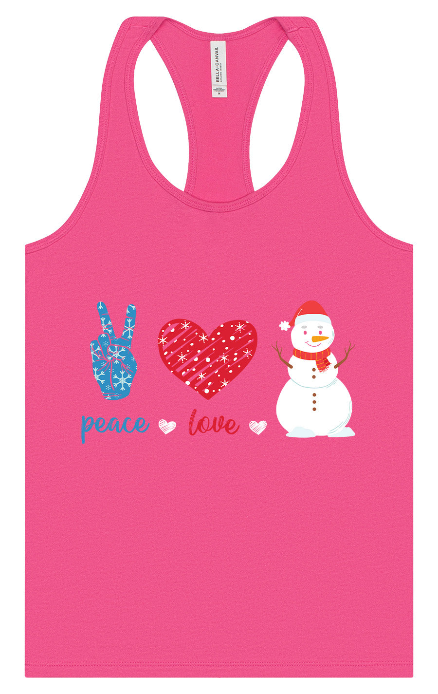 Peace Love and Snow Women's Racerback Tank