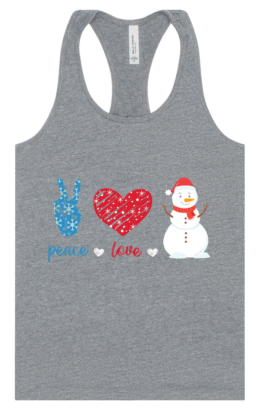 Peace Love and Snow Women's Racerback Tank