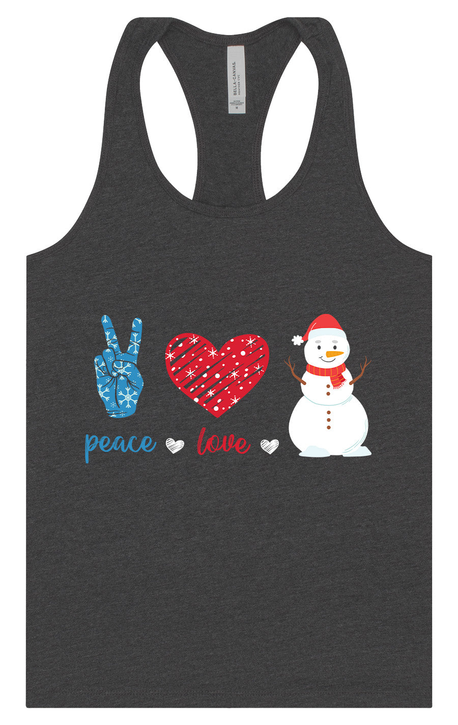 Peace Love and Snow Women's Racerback Tank