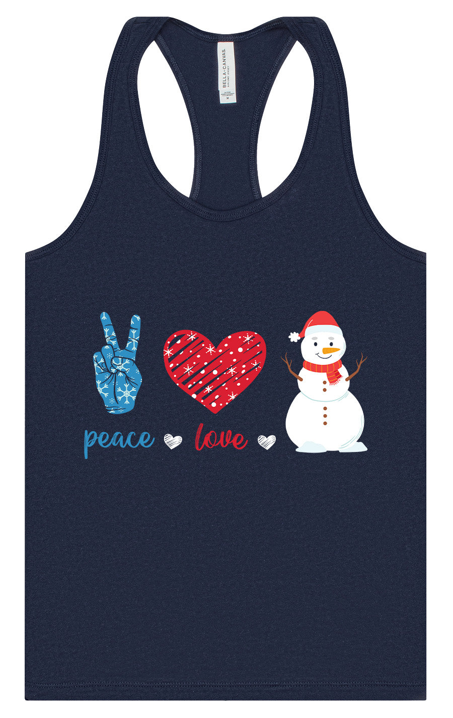 Peace Love and Snow Women's Racerback Tank