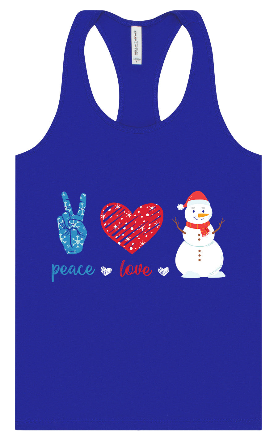 Peace Love and Snow Women's Racerback Tank
