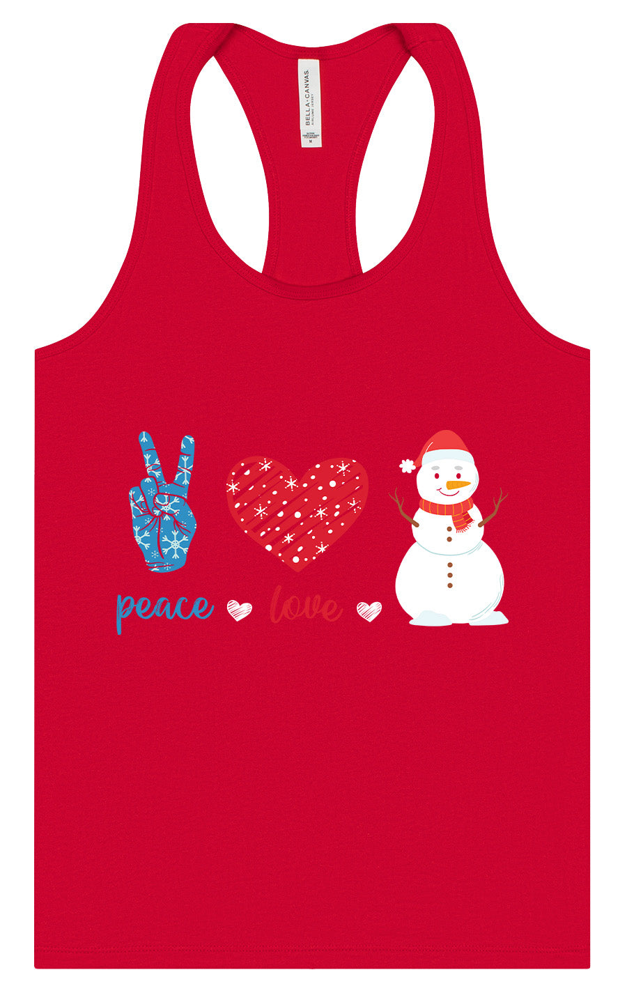 Peace Love and Snow Women's Racerback Tank