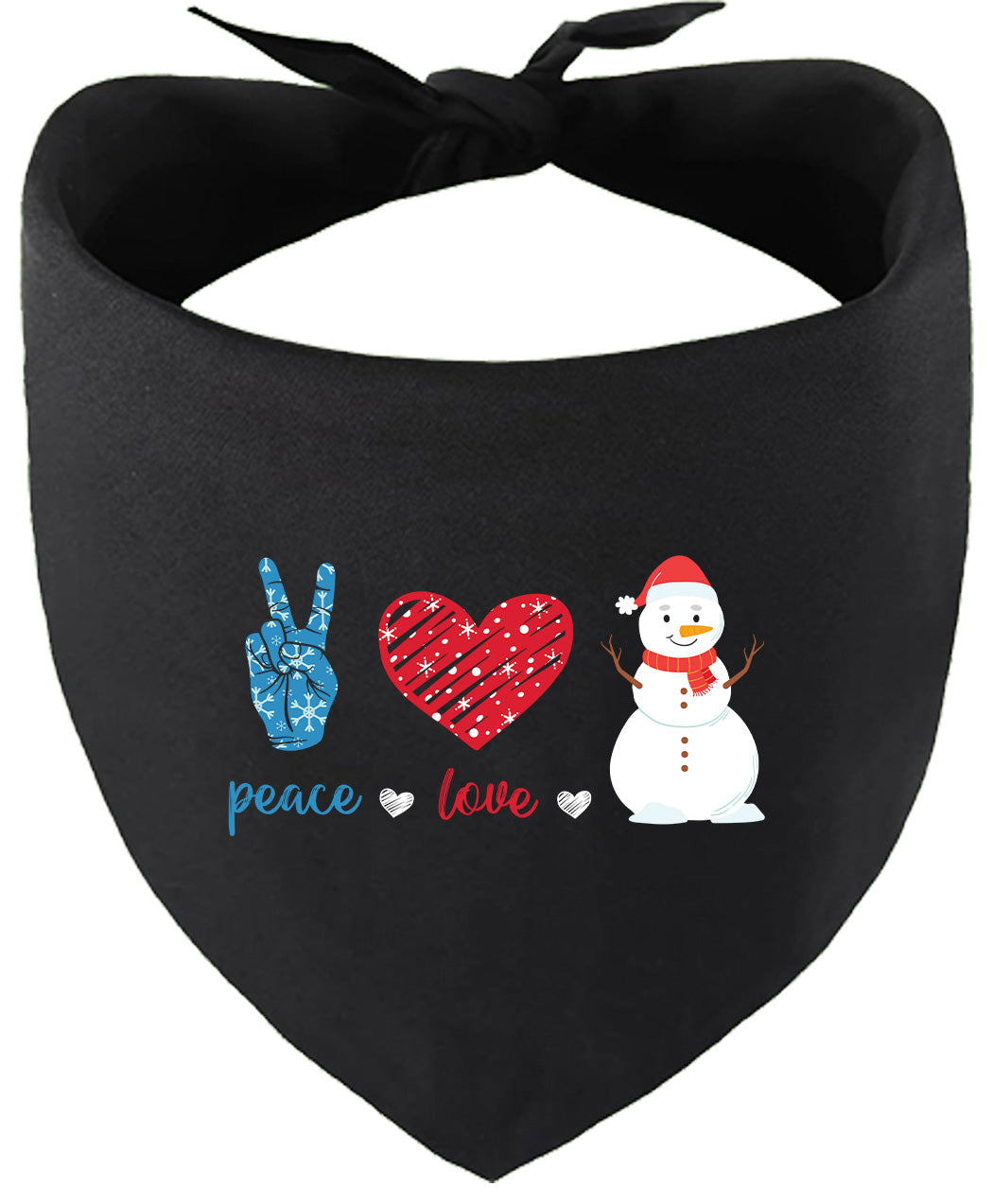 Peace Love and Snow Pet Bandana