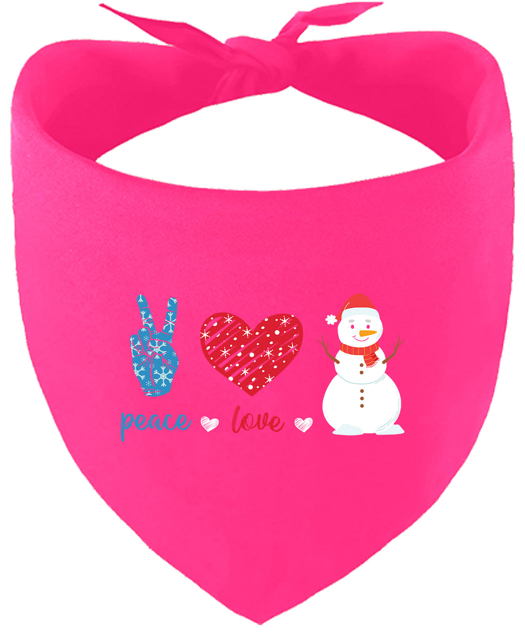 Peace Love and Snow Pet Bandana