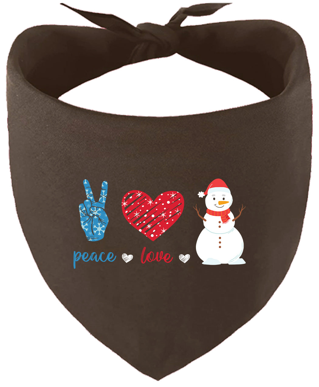Peace Love and Snow Pet Bandana