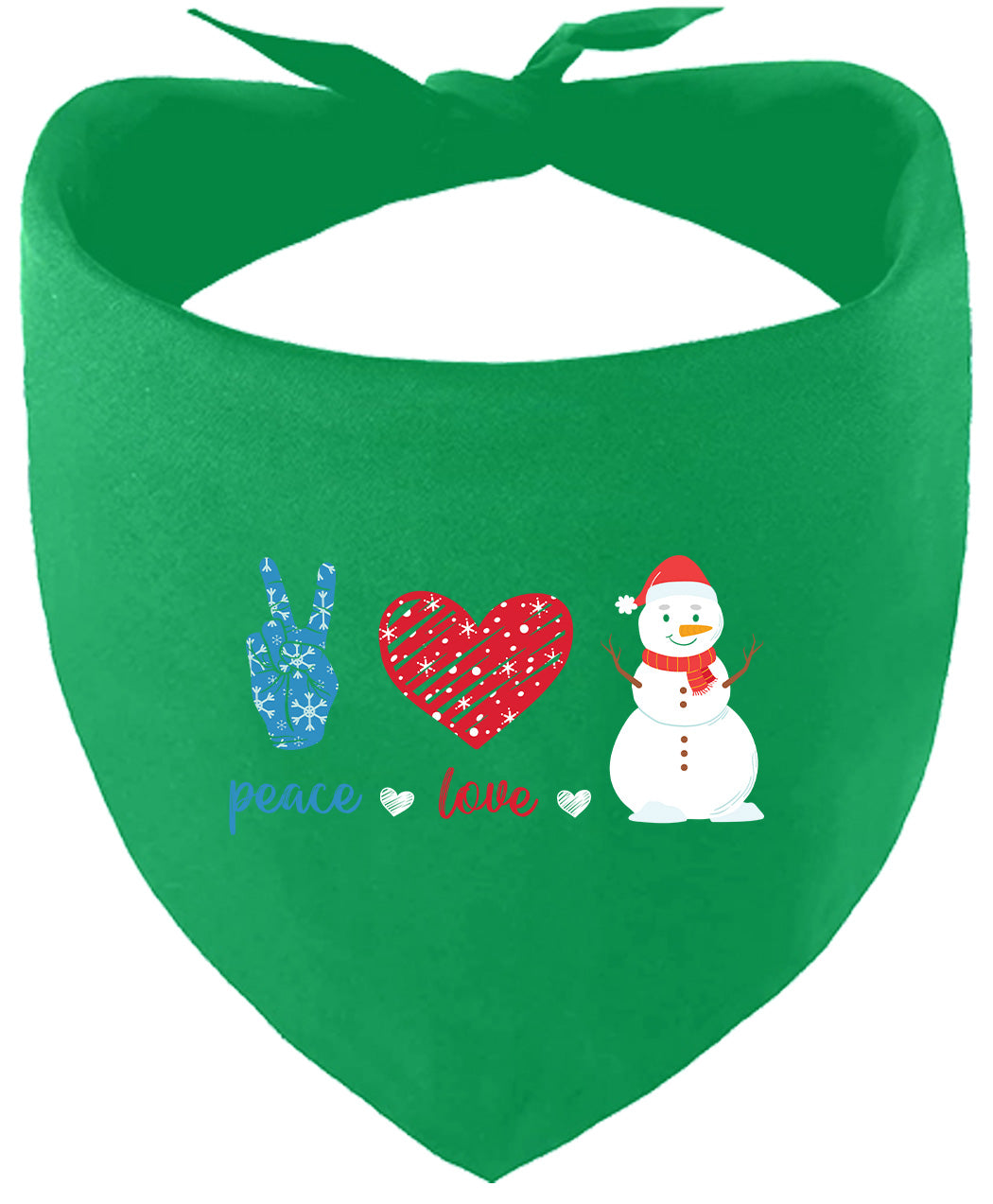 Peace Love and Snow Pet Bandana