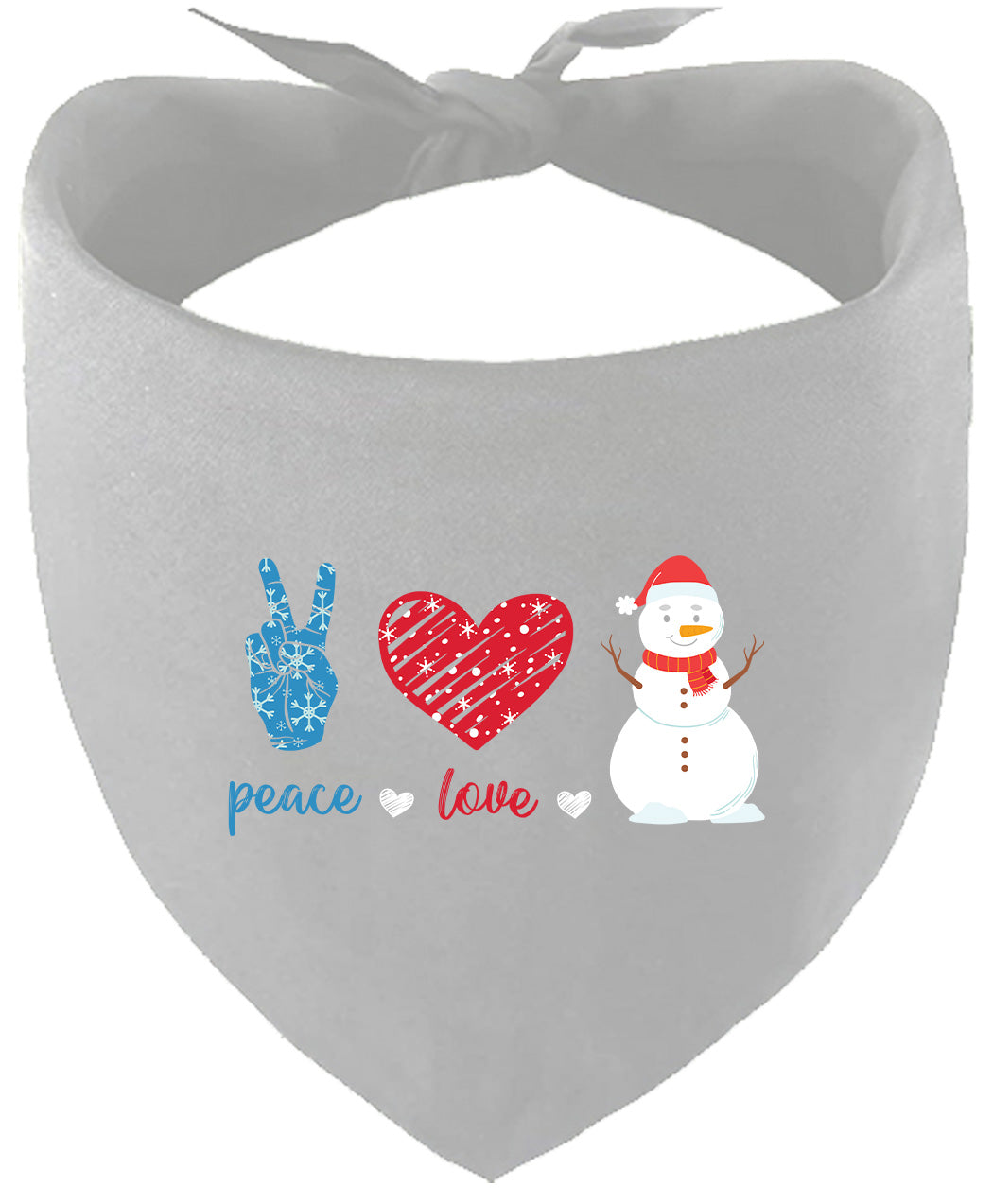 Peace Love and Snow Pet Bandana