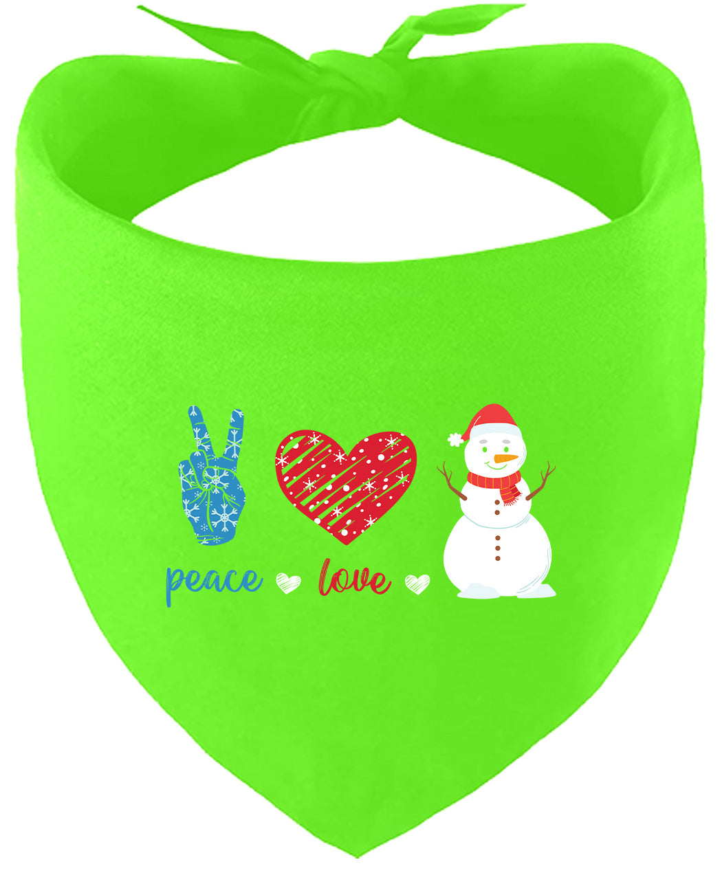 Peace Love and Snow Pet Bandana