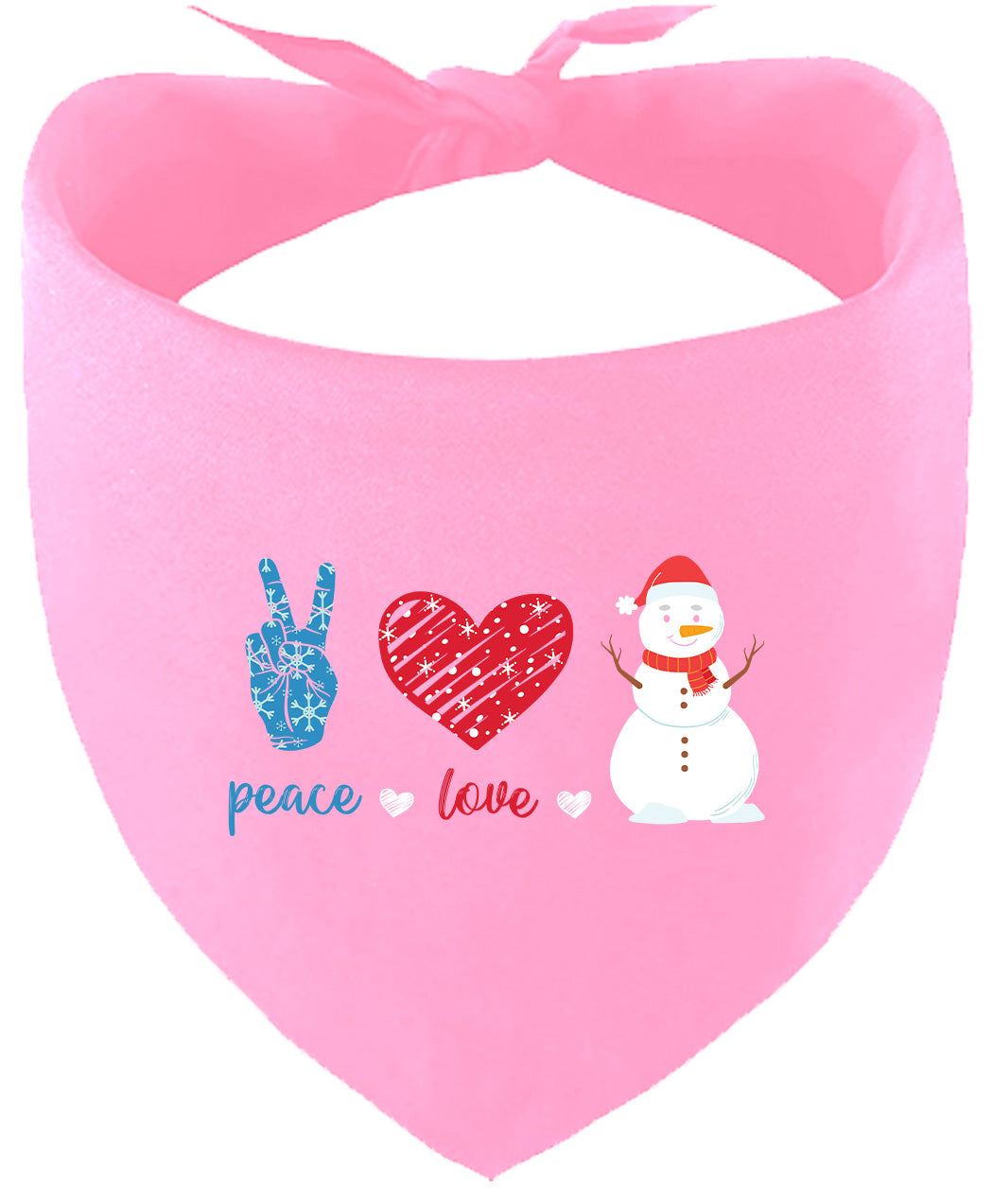 Peace Love and Snow Pet Bandana