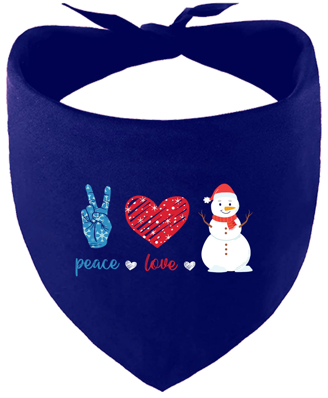 Peace Love and Snow Pet Bandana