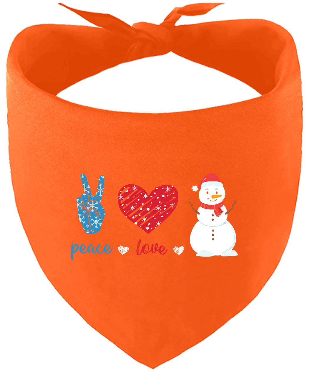 Peace Love and Snow Pet Bandana