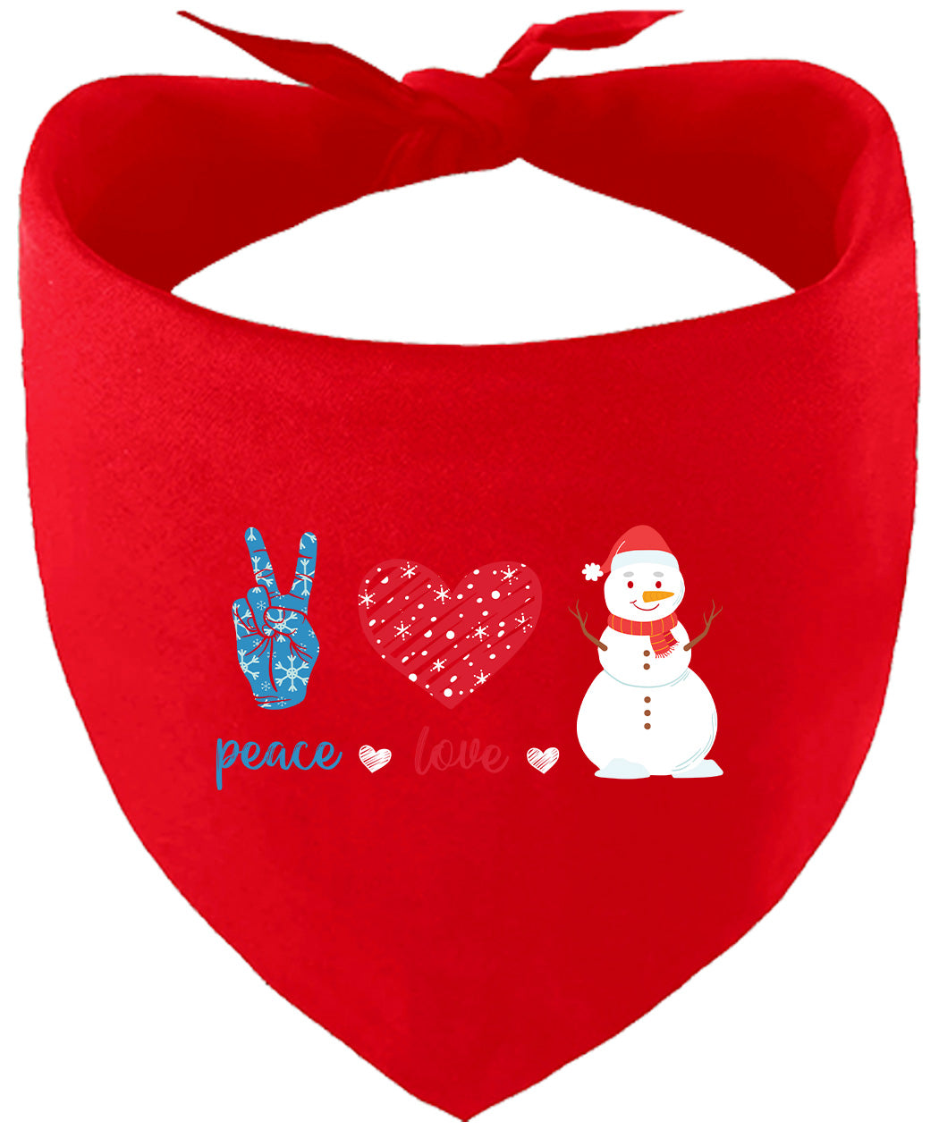 Peace Love and Snow Pet Bandana