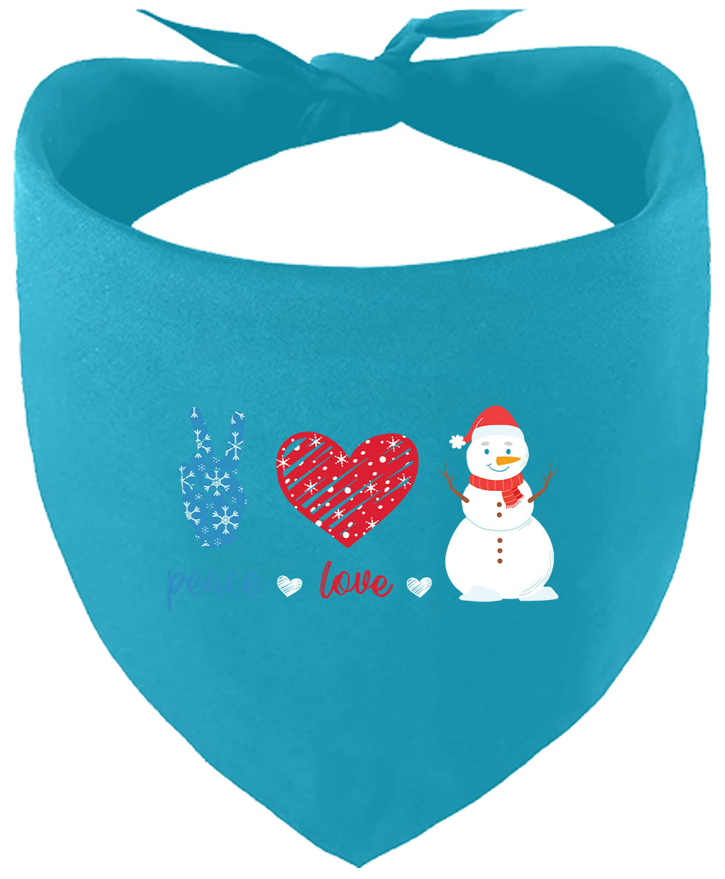 Peace Love and Snow Pet Bandana