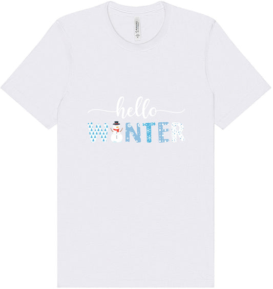 Hello Winter Adult Bella Canvas Shirt