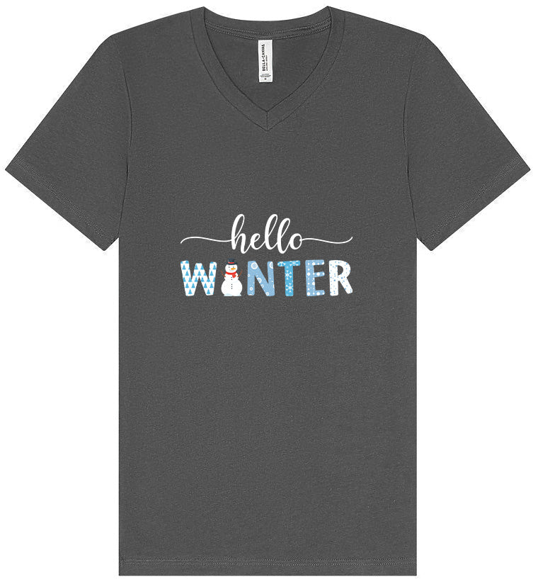 Hello Winter Unisex V-Neck Shirt
