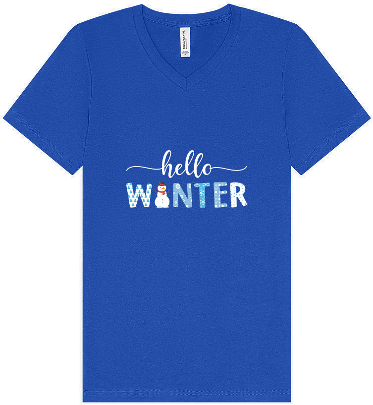 Hello Winter Unisex V-Neck Shirt