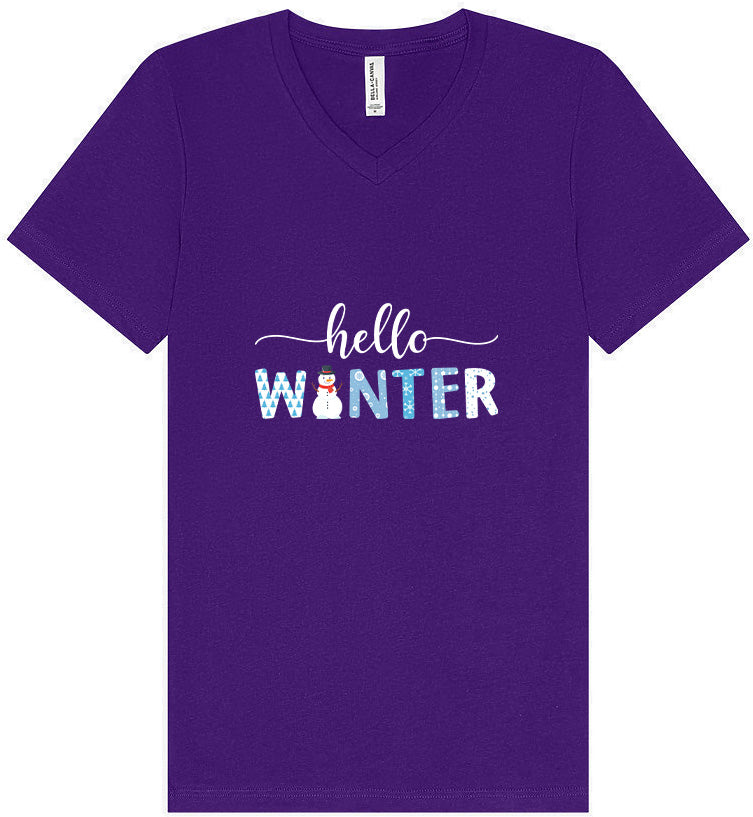 Hello Winter Unisex V-Neck Shirt