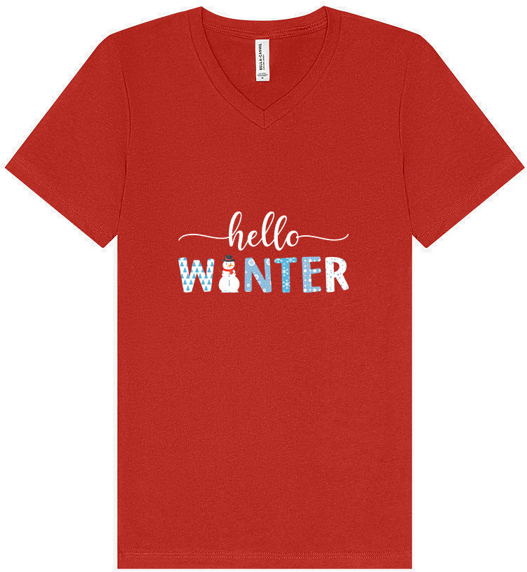 Hello Winter Unisex V-Neck Shirt