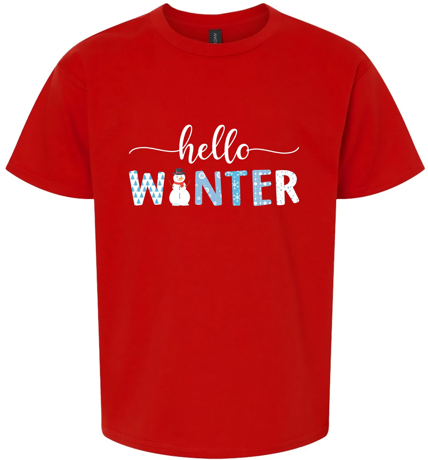 Hello Winter Children's Gildan Soft Shirt