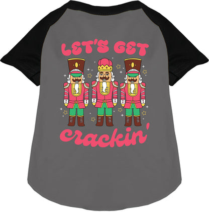 Black Let's Get Crackin' Pet Raglan Shirt