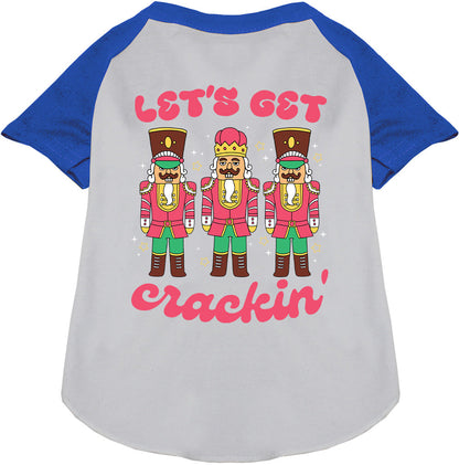 Blue Let's Get Crackin' Pet Raglan Shirt