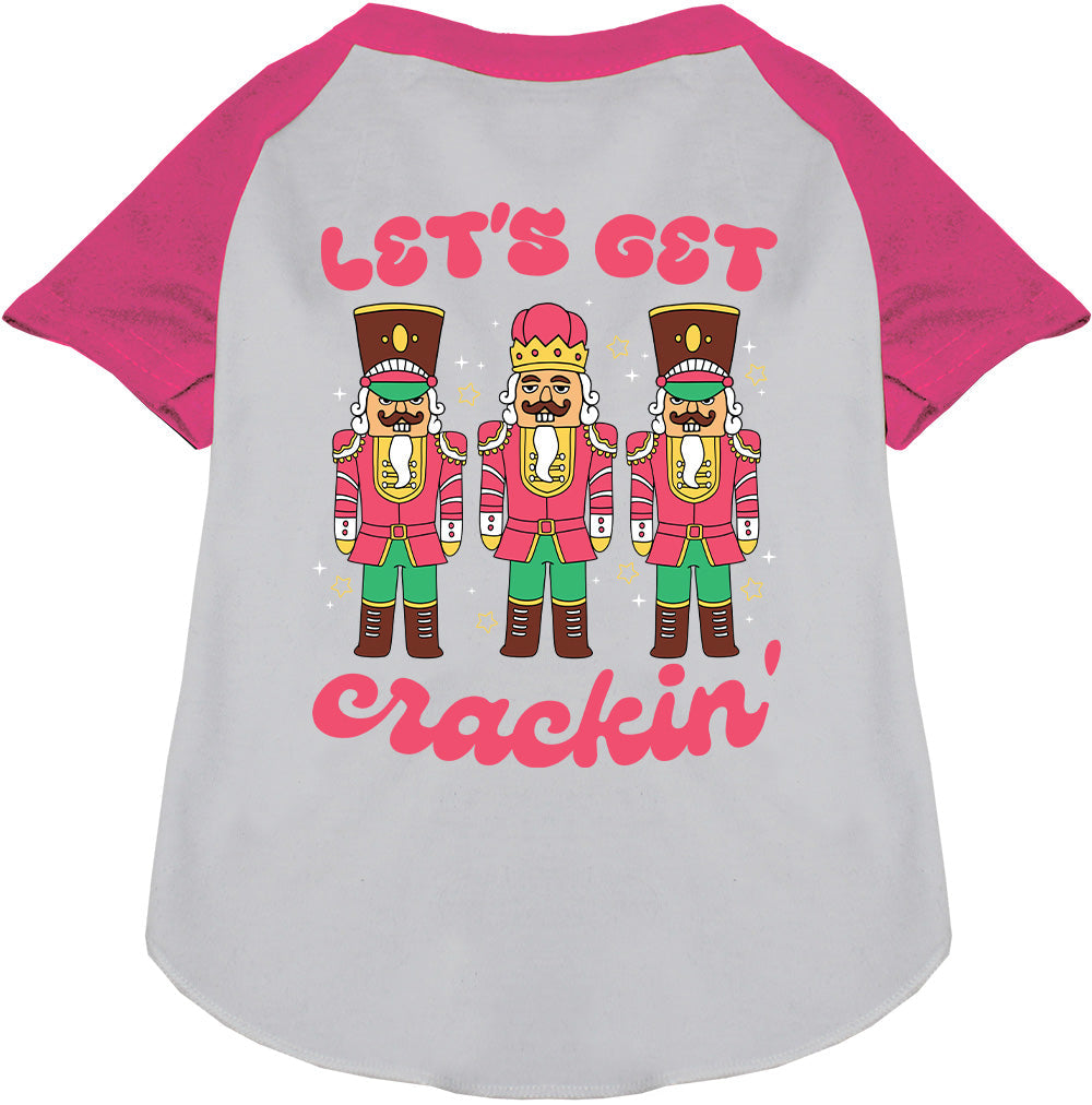 Pink Let's Get Crackin' Pet Raglan Shirt