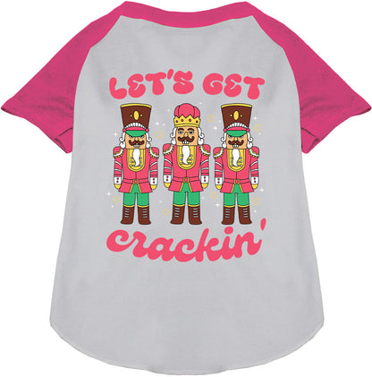 Pink Let's Get Crackin' Pet Raglan Shirt