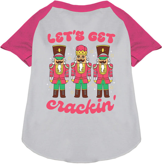 Pink Let's Get Crackin' Pet Raglan Shirt
