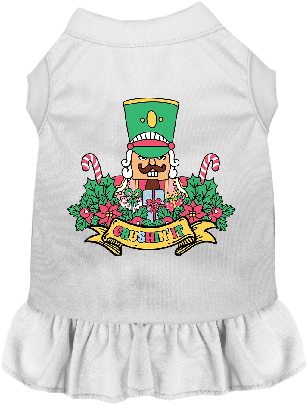 White Crushin' It Nutcracker Style Pet Dress