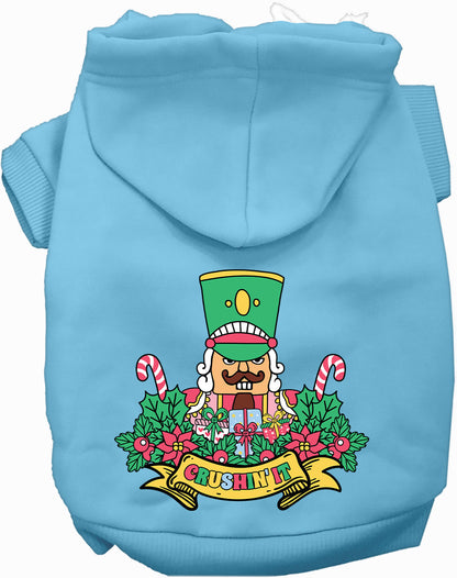 Light Blue Crushin' It Nutcracker Style Pet Hoodie