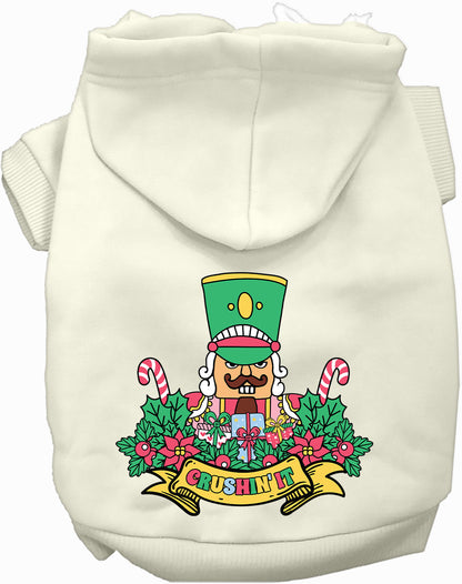 White Crushin' It Nutcracker Style Pet Hoodie