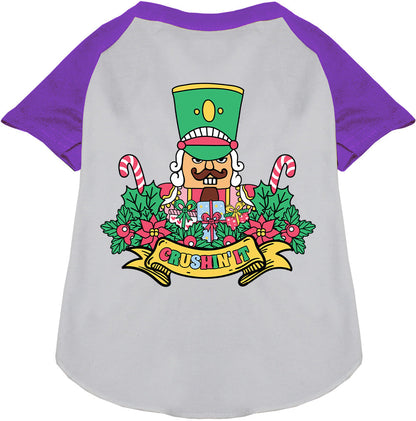 Purple Crushin' It Nutcracker Style Pet Raglan Shirt