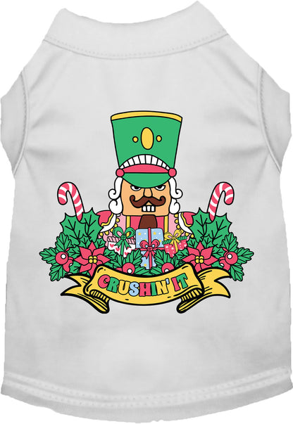 White Crushin' It Nutcracker Style Pet Shirt