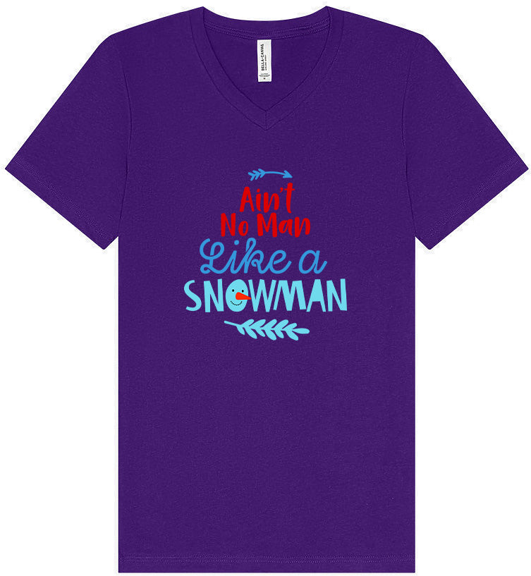 Ain't No Man Like a Snowman Unisex V-Neck Shirt