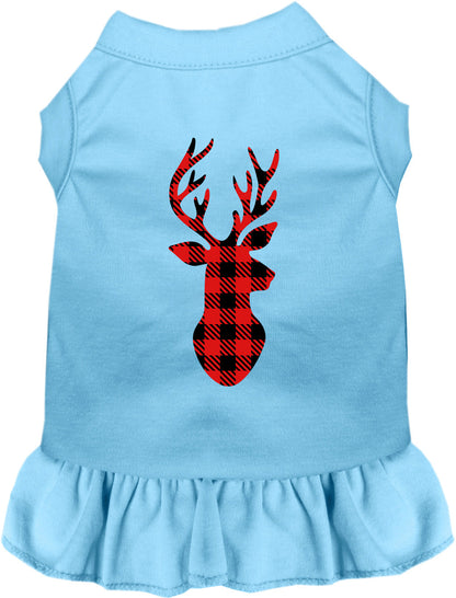 Blue Buffalo Check Deer Pet Dress