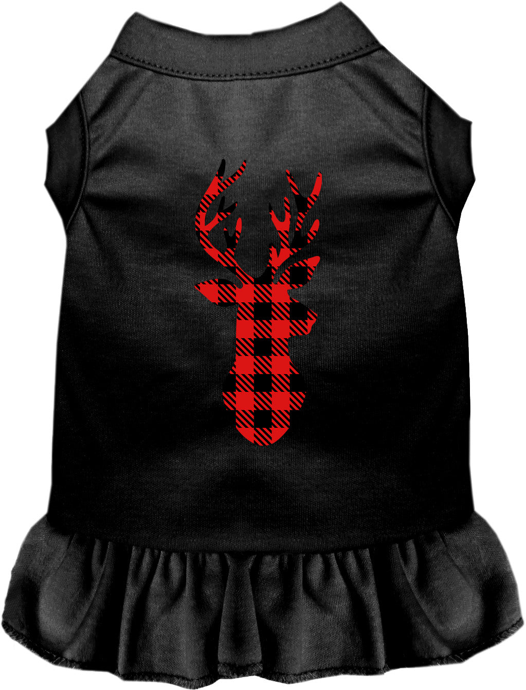 Black Buffalo Check Deer Pet Dress