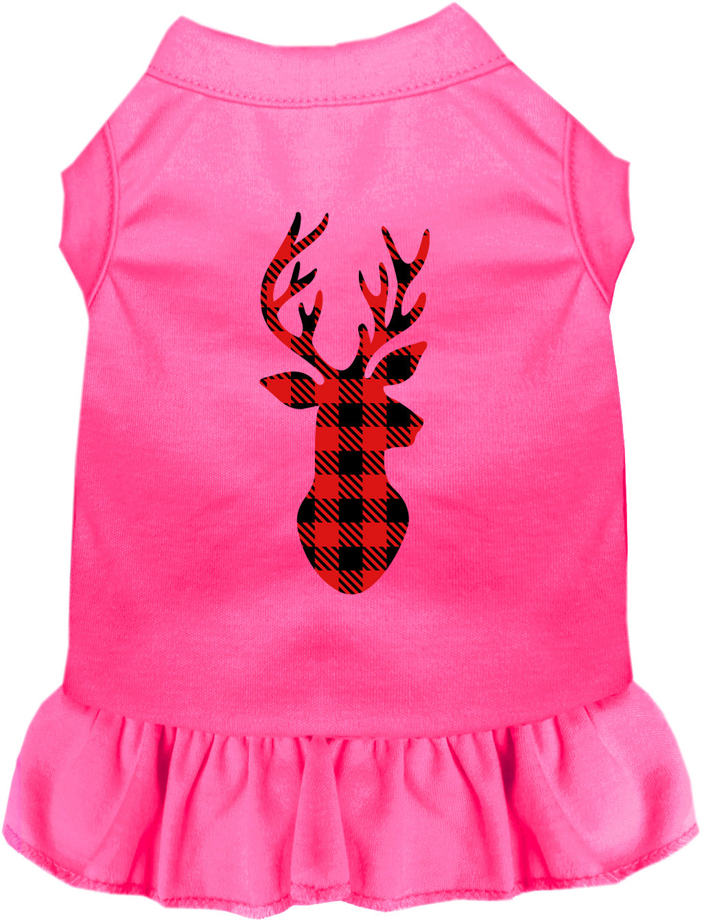 Pink Buffalo Check Deer Pet Dress