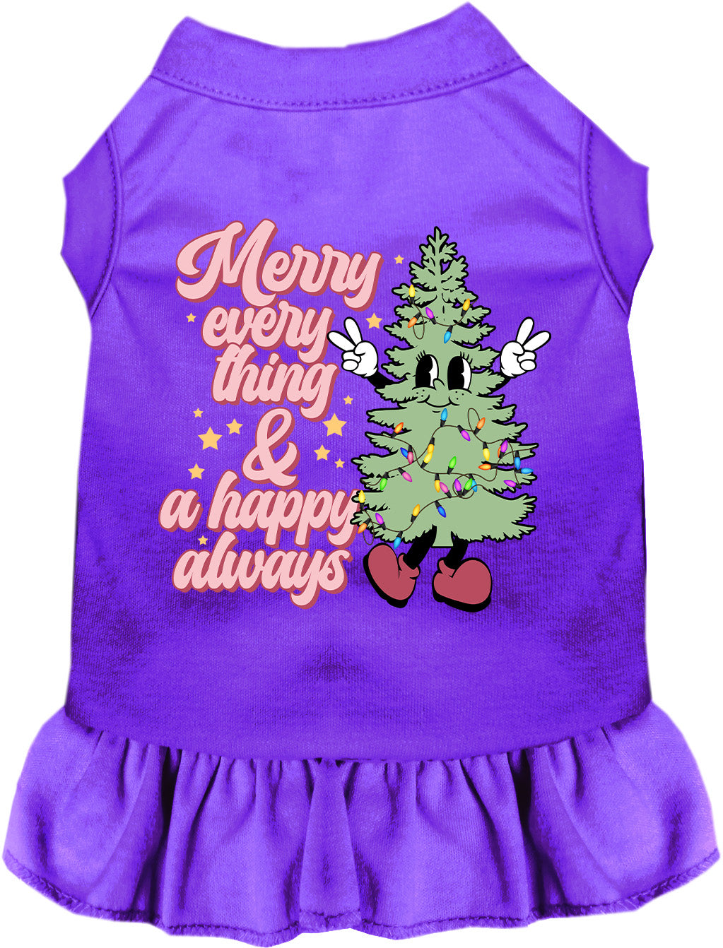 Purple Merry Everything pet dress