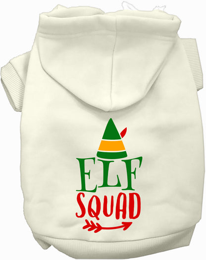 White Elf Squad Pet Hoodie for dogs