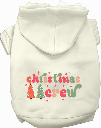 White Cutesy Christmas Crew Pet Hoodie