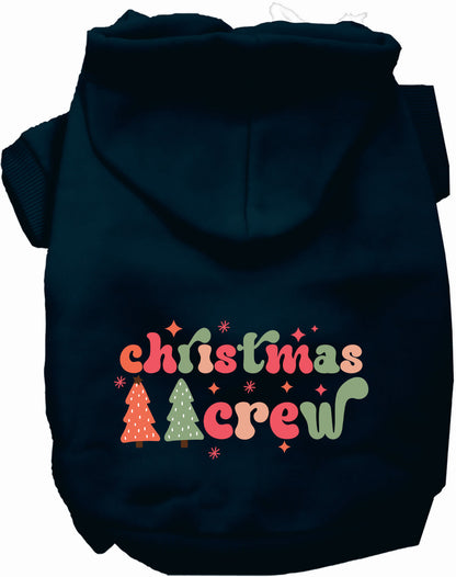 Navy Cutesy Christmas Crew Pet Hoodie